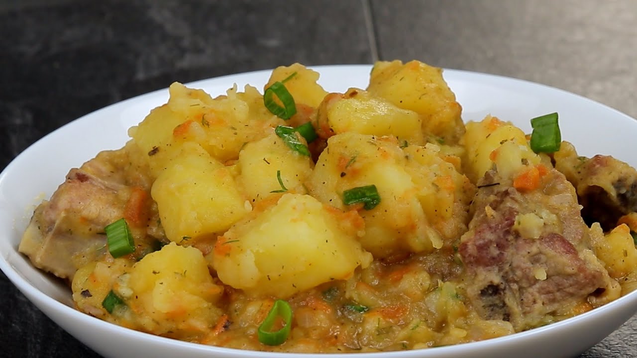 Тушеная картошка с курицей
